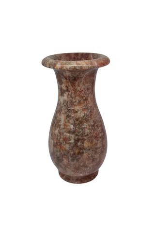 "doğal Oniks Taş Lale Model Vazo - 20 Cm Dekoratif Şık Ve Zarif T