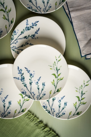 Lavender 6 Parça Porselen Pasta Seti 19 Cm