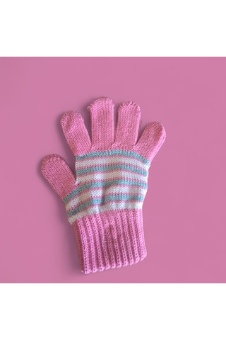 Kız Çocuk Eldiven Pembe 4-8 Yaş Pembe
