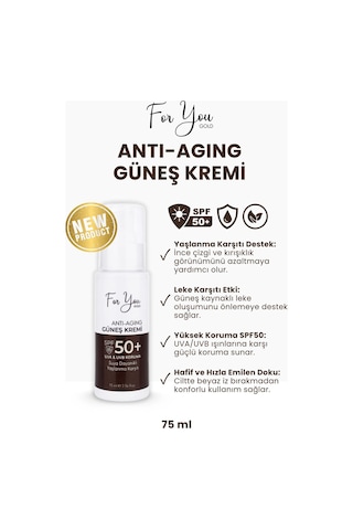 Anti-aging Yaşlanma & Leke Karşıtı Spf50 Yüz Ve Vücut Güneş Kremi 100 Ml