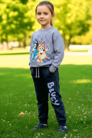 Bluey Desenli Lila Renk Kız Çocuk Eşofman Takım Lila