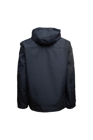 Softshell Kapşonlu Parçalı Mont lacivert