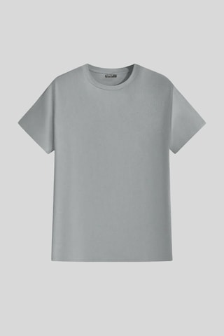 Genius Store Erkek %100 Pamuk Slim Fit Dar Kesim Bisiklet Yaka Basictişört Basıc-tshırt Gri