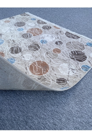 Mavi Vizon Gül Kurusu 150x150 Kesme Akrilik Halı