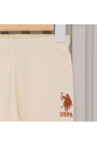 U.S. Polo Assn. Kız Bebek 2'li Takım Usb2108 Krem Krem