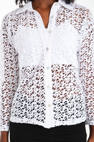 By Papi Dantel Gömlek Beyaz