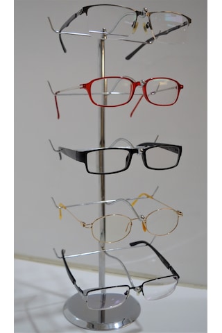 Krom Gözlük Standı Düzenleyecı Organizer 5 Lı Krom