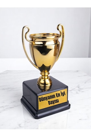 Dünyanın En İyi Dayısı Baskılı Ödül Kupası 23 Cm Dayıya Hediyelik Eşya