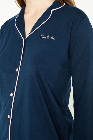 Pierre Cardin 7717 Gömlek Model Kadın Pijama Takım Lacivert