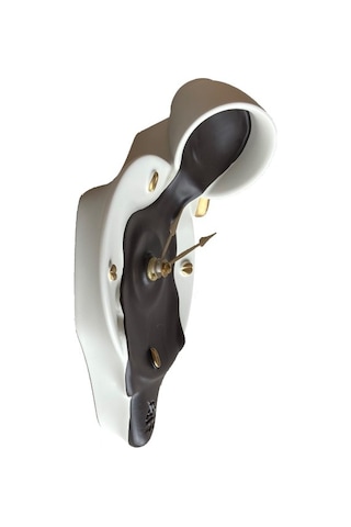 Kahve Antartidee Fincanı Duvar Saati / Espresso Clock Beyaz - Kahverengi