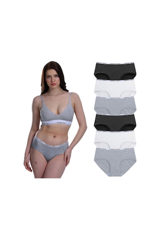 Likralı 6'lı Kutu Premium Günlük Kullanıma Uygun Bato Külot Amelıa G-008 A Resimdeki Renk