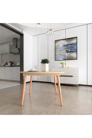 Bistro 100 Cm / Yuvarlak Mutfak Masası / Yuvarlak Yemek Masası / Meşe