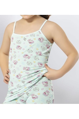 Kota 3405 Kız Çocuk Renkli Desenli İp Askılı Atlet 6 Adet 001