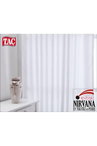 Taç 1.Sınıf Kaliteli Lüx Beyaz Güneşlik Perde - Her Ölçüde - Beyaz