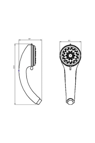 Tema Classic Duş Başlığı 3 Fonksiyonlu Kireç Kırıcılı Kaliteli Tasarım Banyo El Duşu Aksesuarı Krom
