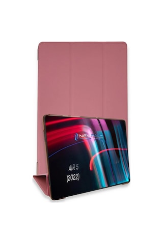 İpad Uyumlu - Air 5 2022 Kılıf Tablet Smart Kılıf - Pembe - 100 Arka Kapak