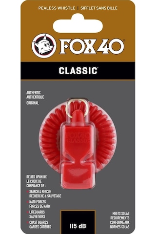 Fox 40 Classic Safety Düdük Kirmizi - Bileklikli 9935-0100 Çok Renkli