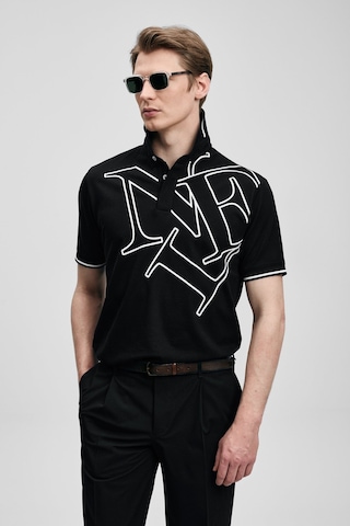 Lufian Parker Erkek Polo Yaka T-shirt 111040246 Siyah