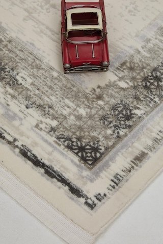 Çam Halı Lizbon 4512 Gri Enti Halı Modern Eskitme Desenli Makine Halısı