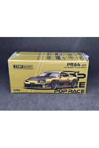 Pop Race Top Secret Gt300 Supra - Chrome Gold 1/64 277