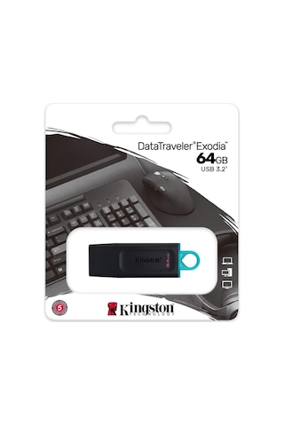 Kingston 64GB USB3.2 DataTrav Ex USB Bellek DTX/64GB