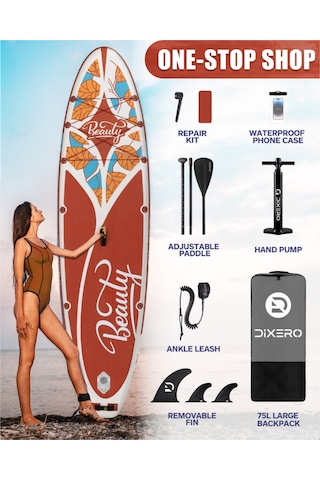Beauty Brown 11 Geniş Ve Dengeli Şişme Paddle Board 335x84x15 Cm Touring Sup Seti