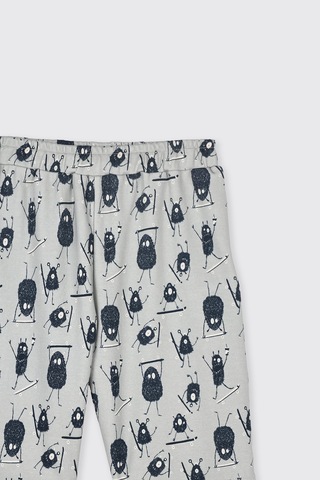 Panço Erkek Çocuk Baskılı Yeşil Pijama Takımı