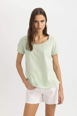 Defacto Regular Fit Bisiklet Yaka Kısa Kollu Tişört K1508az24smgn1180 Yeşil