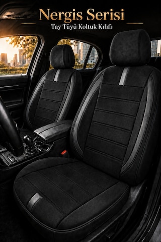 Hyundai Elantra 2011 Sonrası Uyumlu Nergis Siyah Ortopedik Tay Tüyü Koltuk Kılıfı