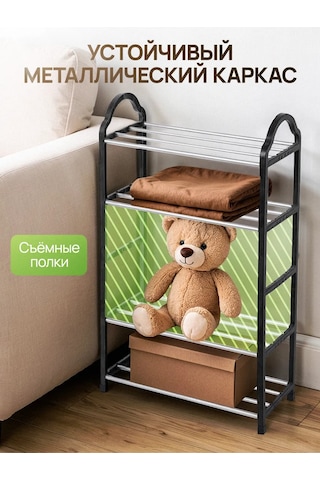 Ryzij Kot 5 Katlı Ayakkabı Rafı 484390456 Siyah