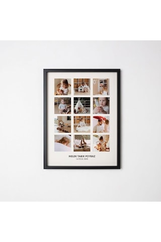 Unutulmaz Anlarımız 12 Fotoğraf Baskılı Yapışkan Çerçeve 327766
