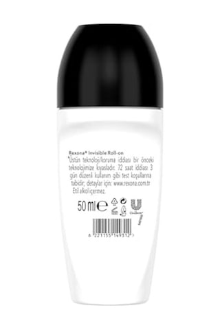 Rexona Üstün Koruma Kadın Roll On Deodorant Invisible 72 Saat Kesintisiz Koruma 50 Ml