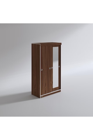 Kenzlife Gardırop Sürgülü Kapaklı Kapılı 100 Papatya Cvz Aynalı Gardolap Dolap