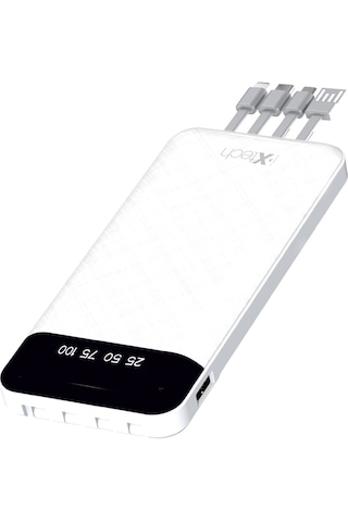 İxtech 10.000 Mah Powerbank Kablosuz Şarj Cihazı Beyaz Ix-pb025