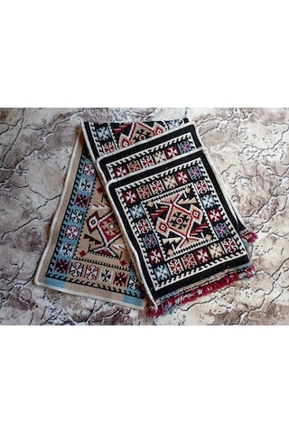 Parlak Dokuma Oto Koltuk Kilim Siyah