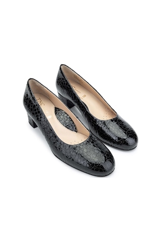 Relax Anatomic Kadın Hakiki Deri Siyah Rugan Comfort Ayakkabı 611 H40000-92 Bn Ayk Y24 Croco Oslo Black Siyah