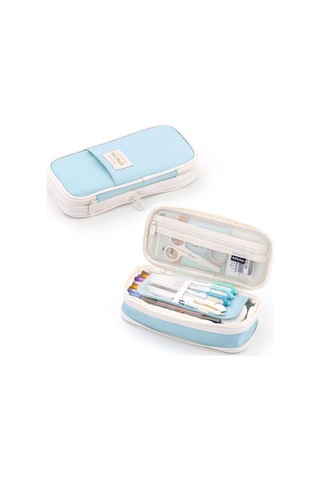 Aurora Büyükkapasiteli Macaroon Renklendirtirme Kalemçantasımavi Mavi