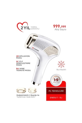 Torima BHRL-07 Beyaz Buz Başlıklı IPL Lazer Epilasyon Cihazı