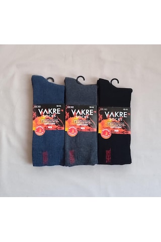 Erkek Kışlık Thermal Havlu Çorap 12 Adet Çok Renkli