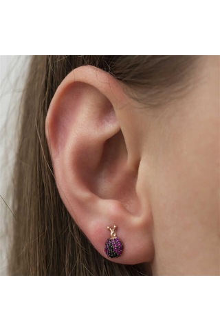 Caelo Gümüş Uğur Böceği Küpe