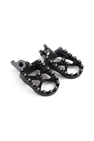 Motormh Geniş Cnc Motosiklet Yamaha İçin Daha Büyük Ayak Mandalları Pw50 19812019, Pw80 19832017, Ttr90 20002003, Tw200 1987 Siyah