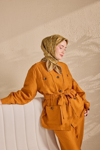 Silk Home Twill İpek Eşarp Zincir Fıstık Yeşil Çok Renkli