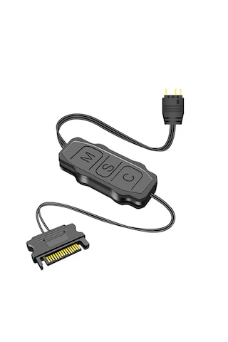 Atheron Mini Argb Led Kontrolcü 5v 3 Pin Rgb Kontrol Cihazı Sata Güç Kumandalı Bilgisayar Fan Ve Led Kontrolcü Argb Hub