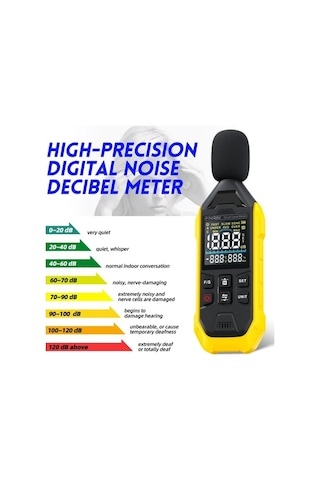 Novahub Fdm01 Profesyonel Dijital Ses Ölçme Aleti - Hassasiyetli Desibel Metre