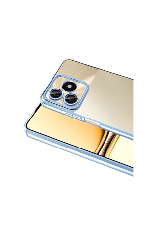 Realme C53 Kılıf Kamera Korumalı Logo Gösteren Zore Omega Kapak Siyah
