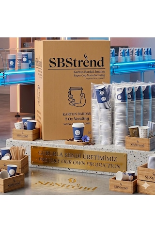 Üreticiden 7 Oz Vending Kalın Karton Kağıt Bardak Koli 3000 Adet Tek Kullanımlık