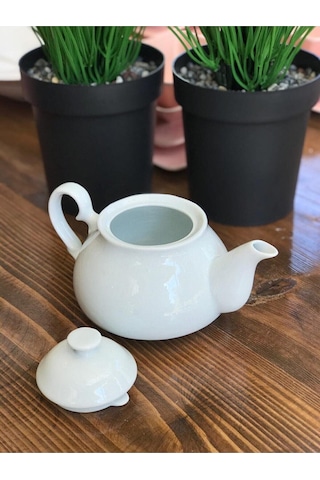 Jenisa Beyaz Porselen Demlik 750 Ml