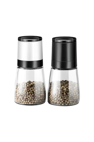 Karabiber Öğütücü Ev Manuel Gül Tuzu Tamamlayıcı Gıda Öğütme Şişesi El Bükülmüş Biber Tozu Şişesi Beyaz 1 Adet