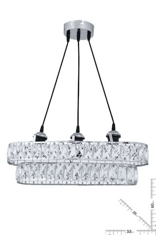 Sultan 50'lik Krom Lüx Taşlı Mutfak Salon Antre Yatak Ve Çocuk Odası Avize Krom