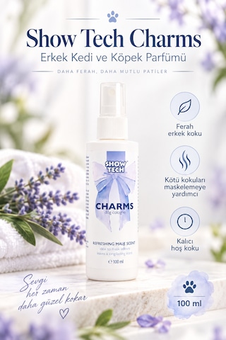 Showtech Charms Erkek Kedi Ve Köpek Parfümü 100 Ml